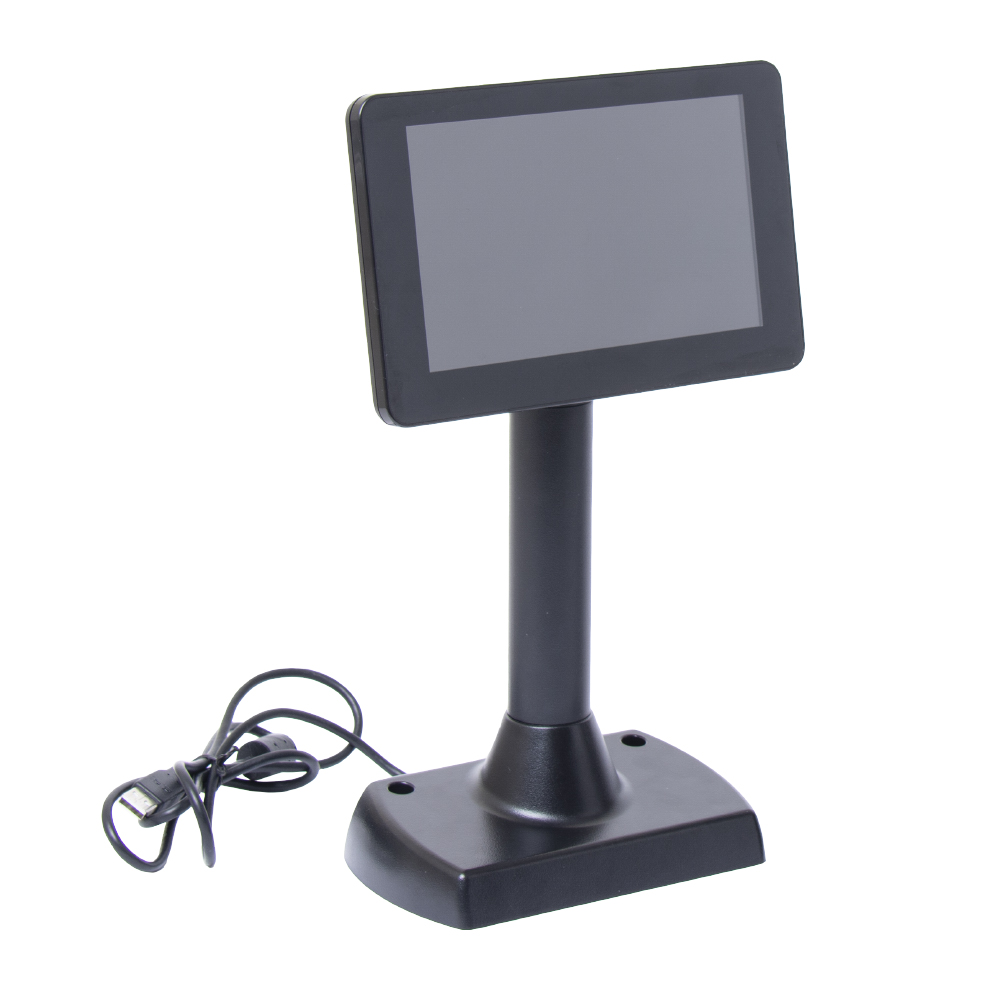 Дисплей покупателя Poscenter L716, цветной, 1024*600, USB, черный Дисплей покупателя Poscenter L716, цветной, 1024*600, USB, черный