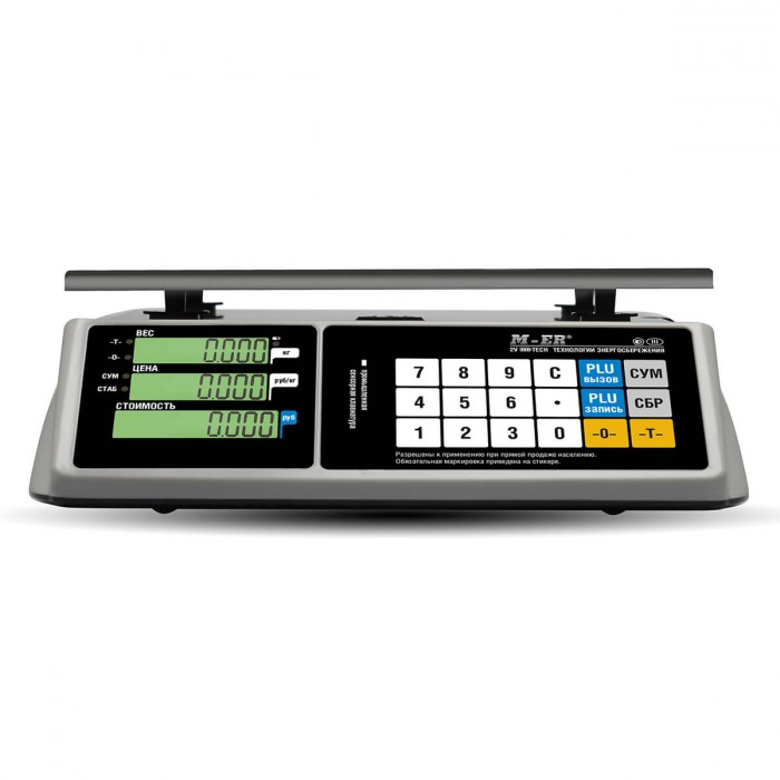 Торговые настольные весы M-ER 328 AC-15.2 "TOUCH-M" RS232 и USB